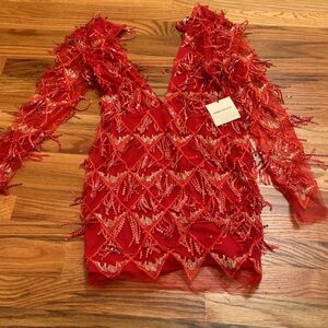 revolve super down red dress🥰 BRAND NEW WITH TAGS
